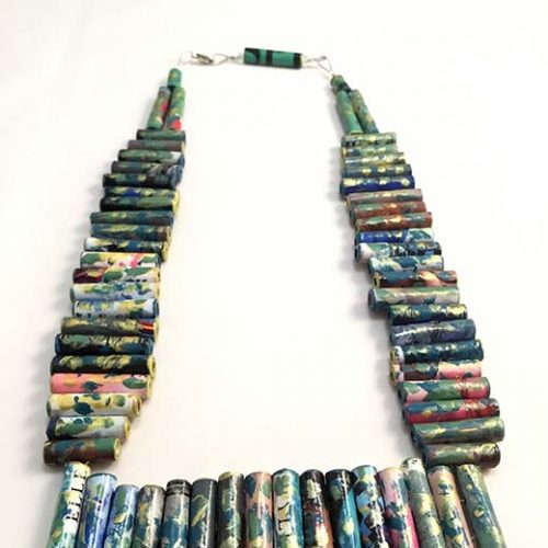 Futuro Paper Necklace - Handmade Paper Jewelry - Lokta Art