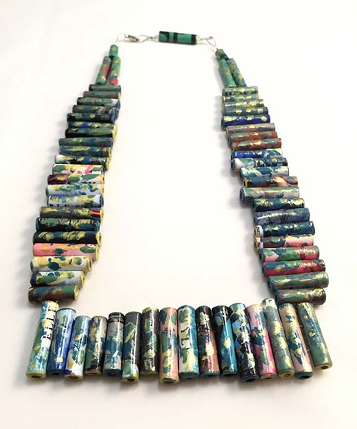 Futuro Paper Necklace - Handmade Paper Jewelry - Lokta Art