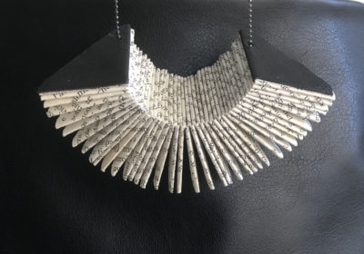 Triangular Be-Fold necklace - Handmade Paper Necklace - Lokta Art