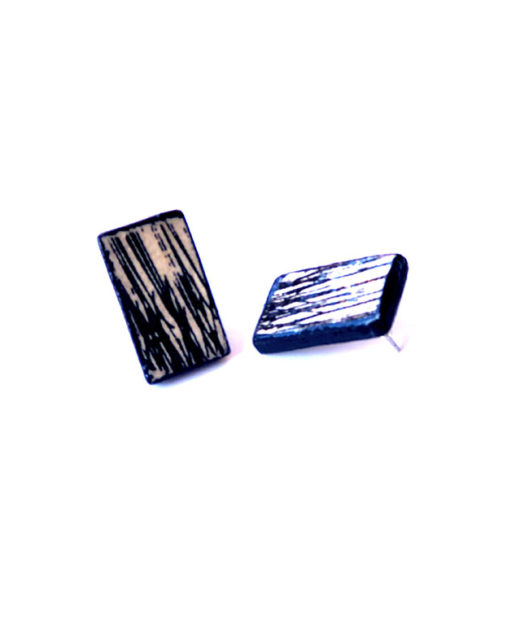 Black & White – Handmade paper earrings – Lokta Art